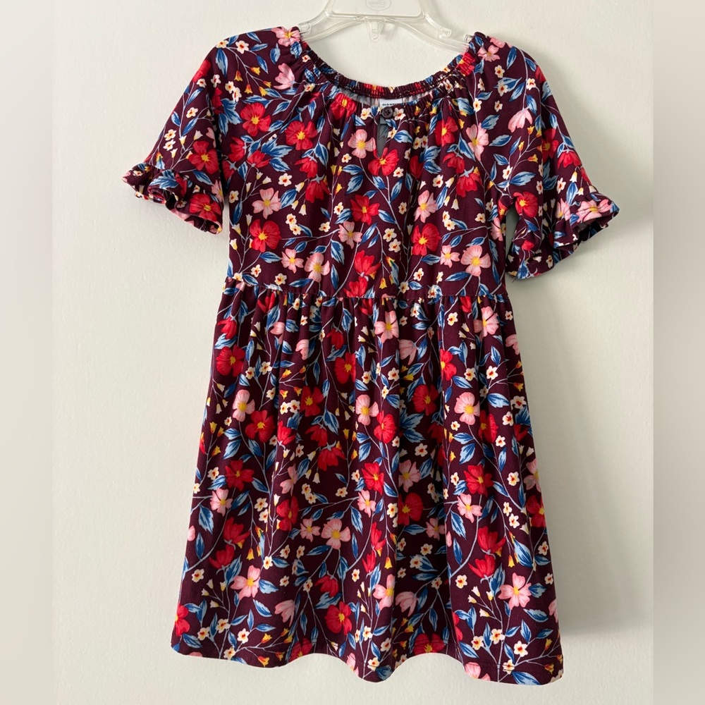 Old Navy Toddler Girls Floral Dress Set 2T 3T Ruffle Tiered Twirl Knit Ditsy - Picture 11 of 12